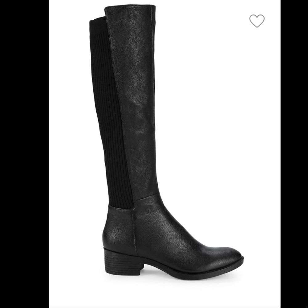 Kenneth Cole Lonnie sock leather knee boots size 7